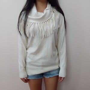 Michael Kors Fringe Cowl Neck Sweater